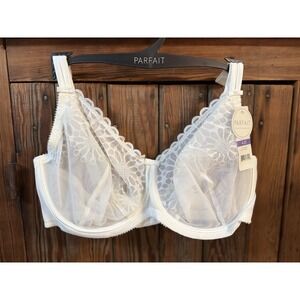 Parfait Lace Minimizer Bra Women 42E Ivory Underwired Unlined Adjustable NWT